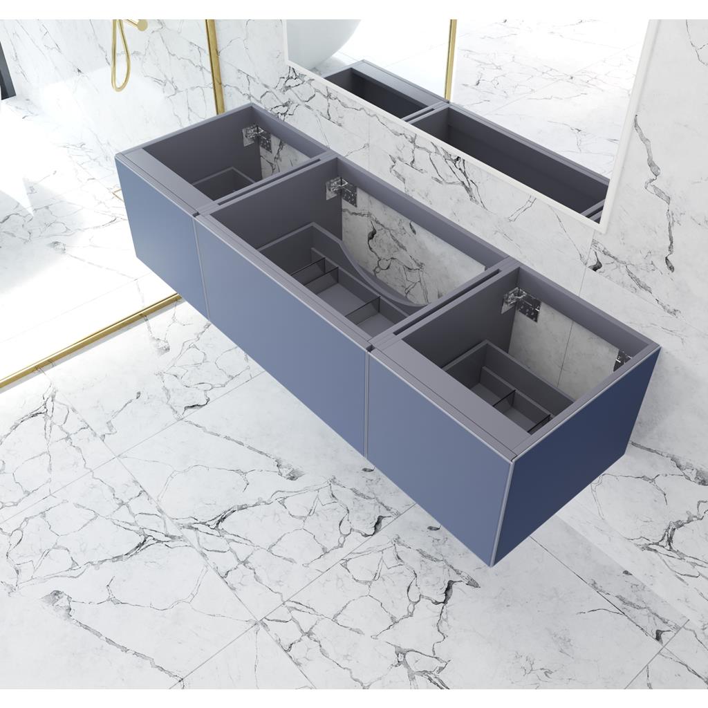 Laviva Vitri 66" Nautical Blue Single Sink Bathroom Vanity Cabinet Only, No Top#top-options_cabinet-only-no-top