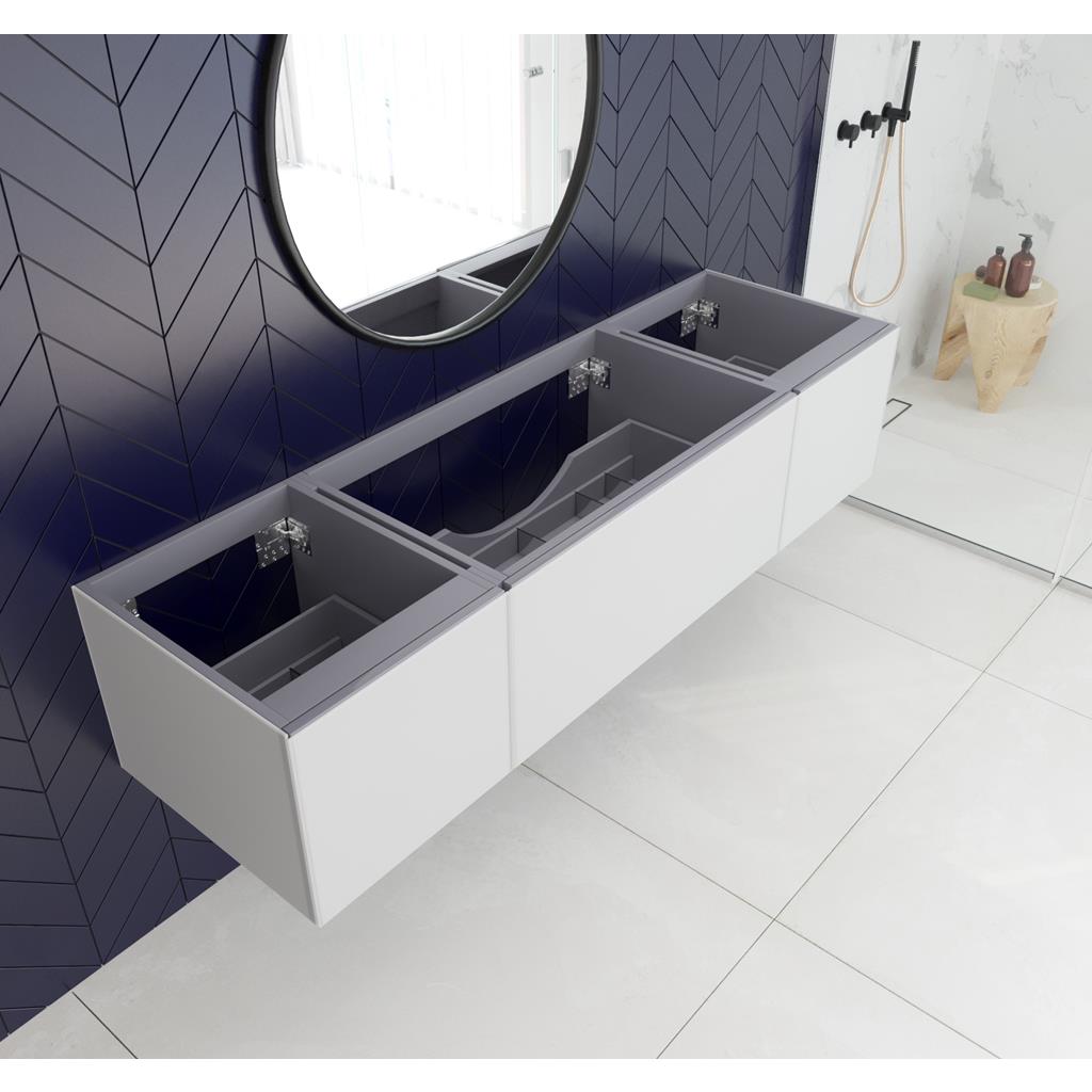 Laviva Vitri 72" Cloud White Single Sink Bathroom Vanity Cabinet Only, No Top#top-options_cabinet-only-no-top