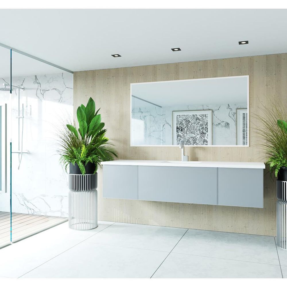 Laviva Vitri 72" Fossil Grey Single Sink Bathroom Vanity#top-options_viva-stone-matte-white-solid-surface-top