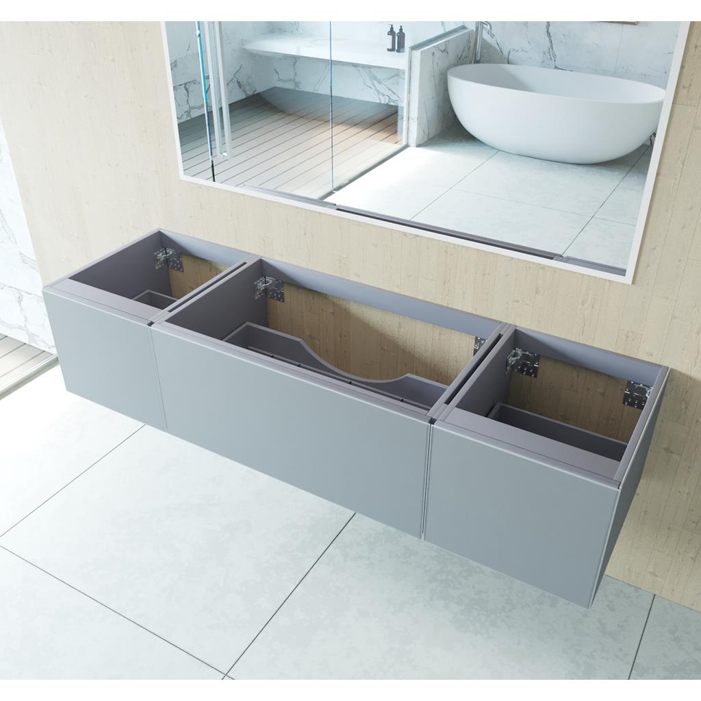 Laviva Vitri 72" Fossil Grey Single Sink Bathroom Vanity Cabinet Only, No Top#top-options_cabinet-only-no-top