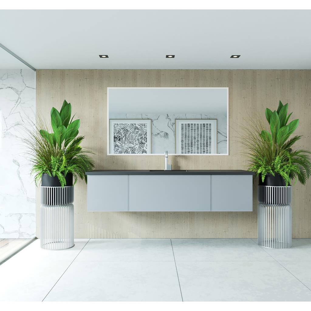 Laviva Vitri 72" Fossil Grey Single Sink Bathroom Vanity Cabinet Only, No Top#top-options_cabinet-only-no-top
