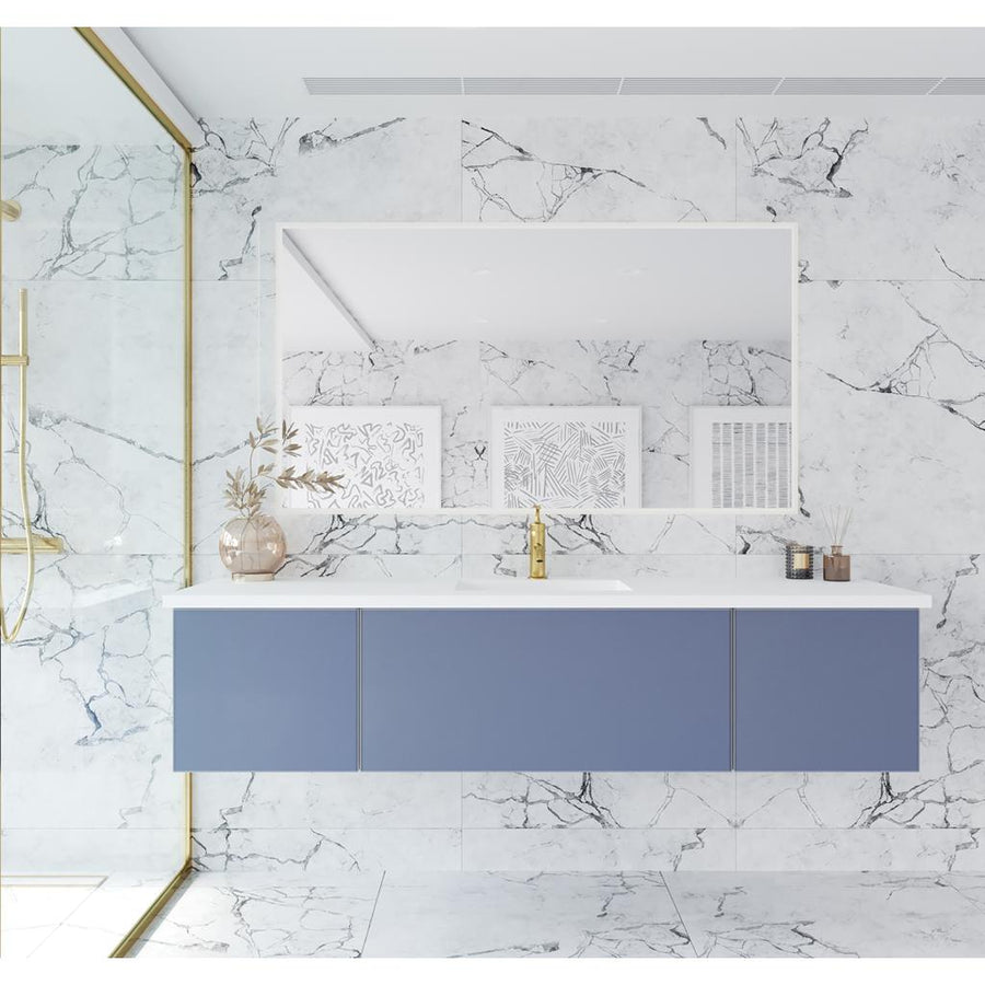 Laviva Vitri 72" Nautical Blue Single Sink Bathroom Vanity#top-options_viva-stone-matte-white-solid-surface-top