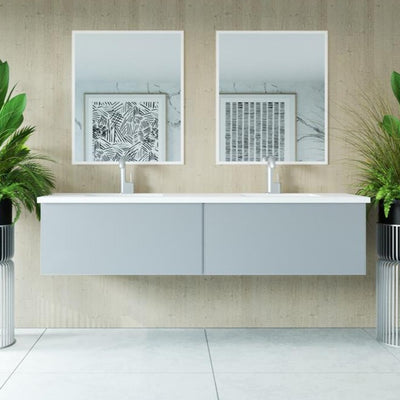 Laviva Vitri 72" Fossil Grey Double Sink Bathroom Vanity#top-options_viva-stone-matte-white-solid-surface-top