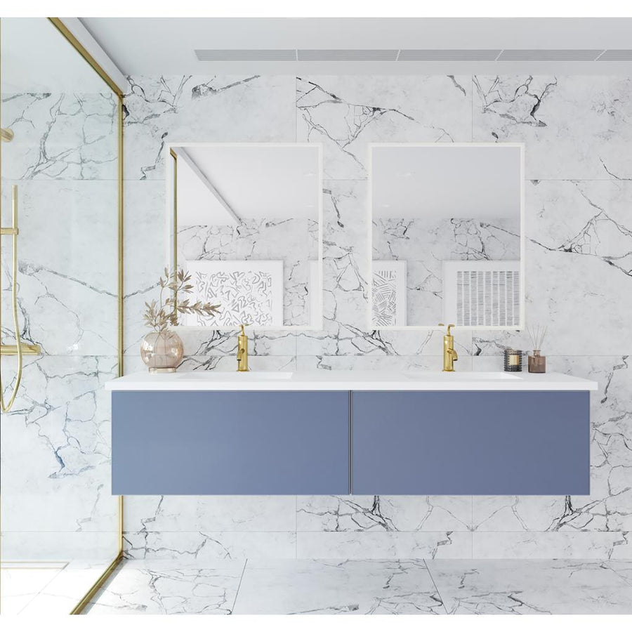 Laviva Vitri 72" Nautical Blue Double Sink Bathroom Vanity#top-options_viva-stone-matte-white-solid-surface-top
