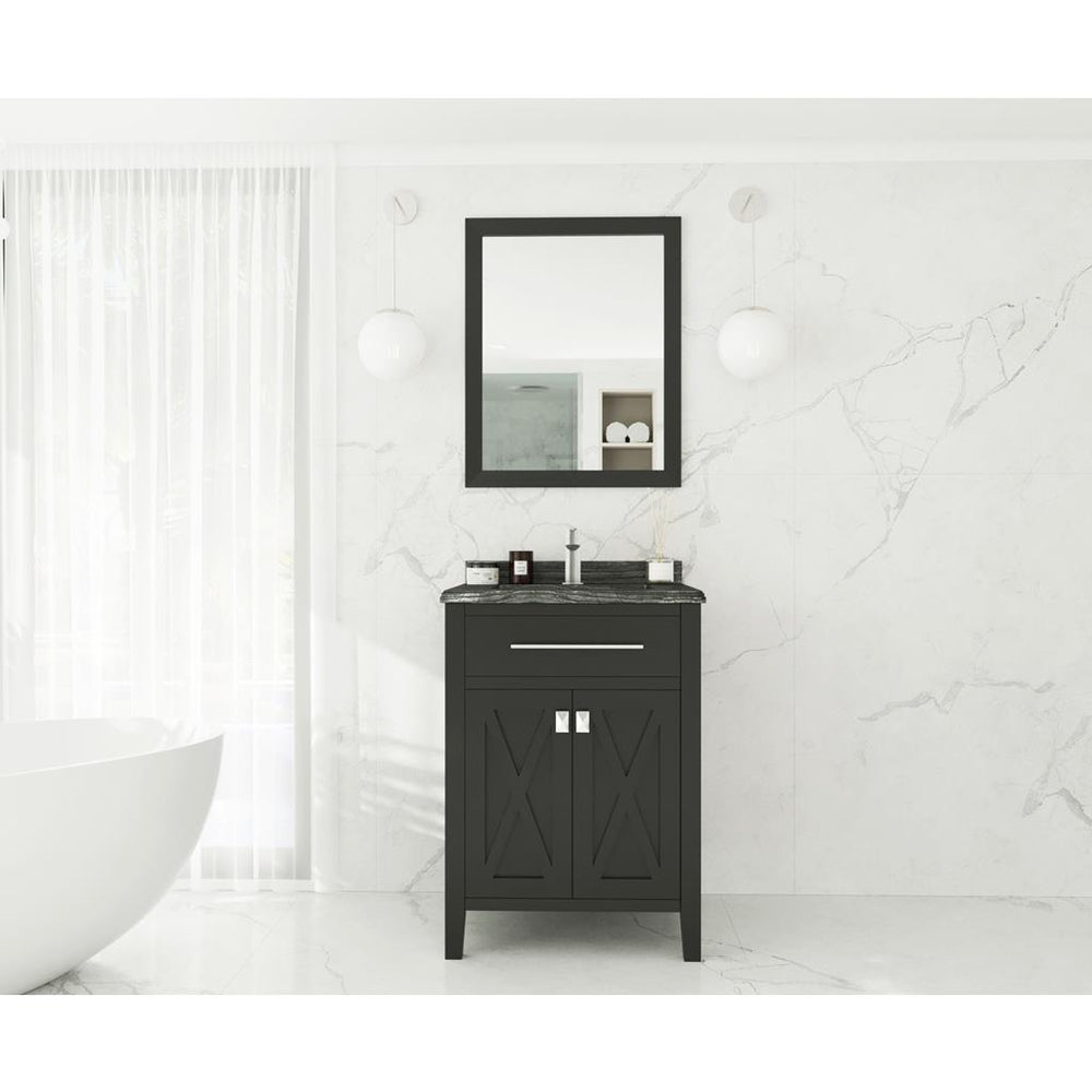 Laviva Wimbledon 24" Espresso Bathroom Vanity#top-options_black-wood-marble-top