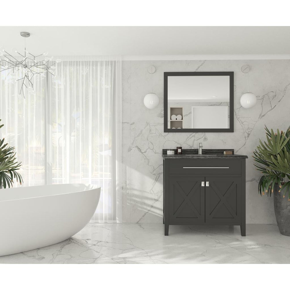 Laviva Wimbledon 36" Espresso Bathroom Vanity#top-options_black-wood-marble-top