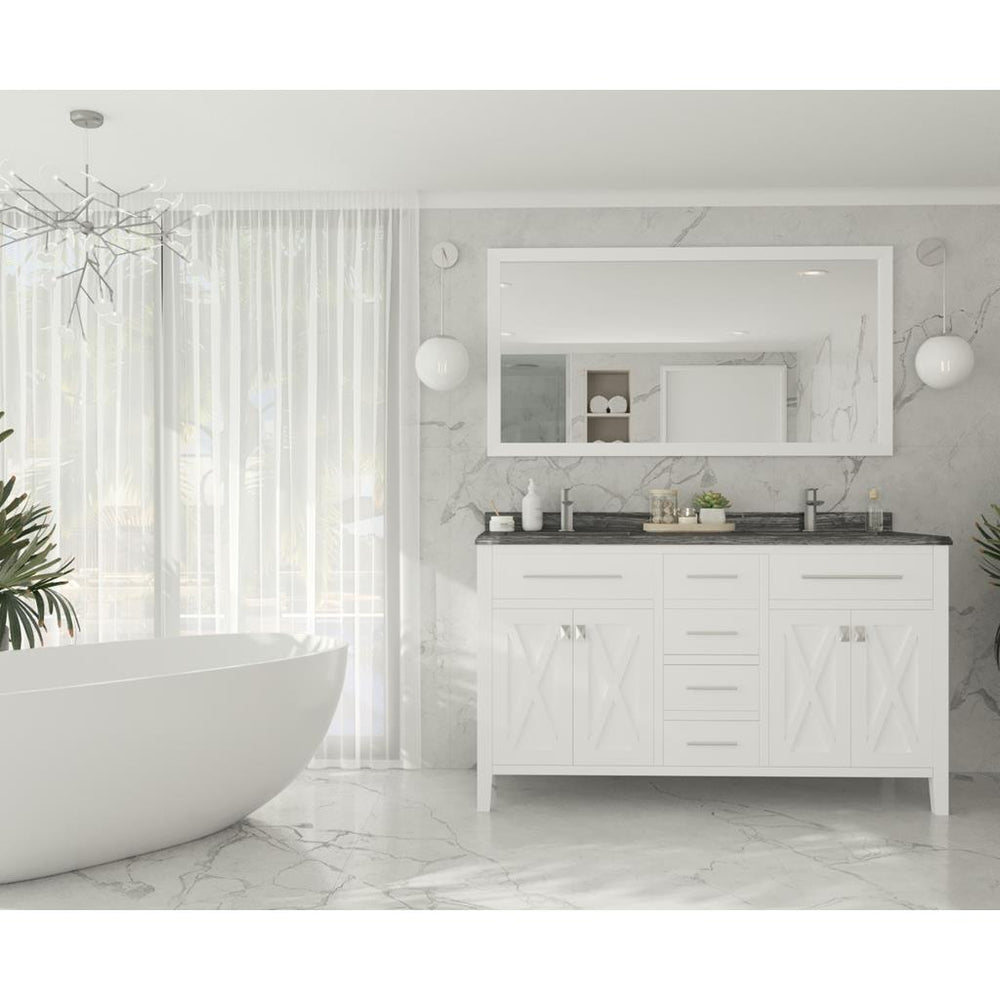 Laviva Wimbledon 60" White Double Sink Bathroom Vanity#top-options_black-wood-marble-top
