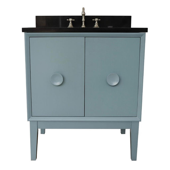 Bellaterra Home, Stora 31" Aqua Blue Vanity, Oval Sink, Black Galaxy Granite#top-options_black-galaxy-granite-top