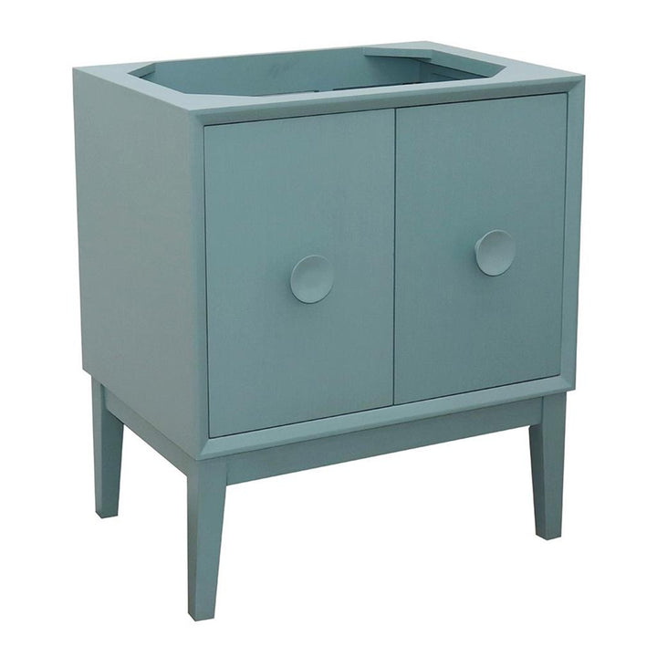 Bellaterra Home, Stora 30" Aqua Blue Vanity, Cabinet Only, Cabinet Only (No Top)#top-options_cabinet-only-(no-top)-top