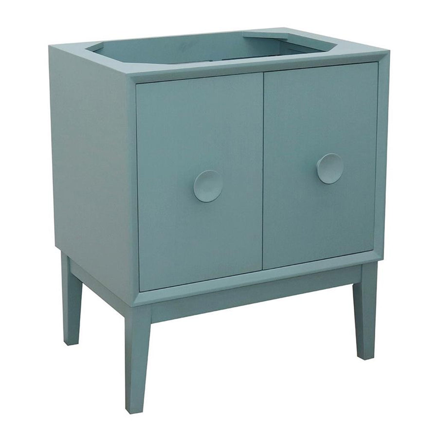 Bellaterra Home, Stora 30" Aqua Blue Vanity, Cabinet Only, Cabinet Only (No Top)#top-options_cabinet-only-(no-top)-top