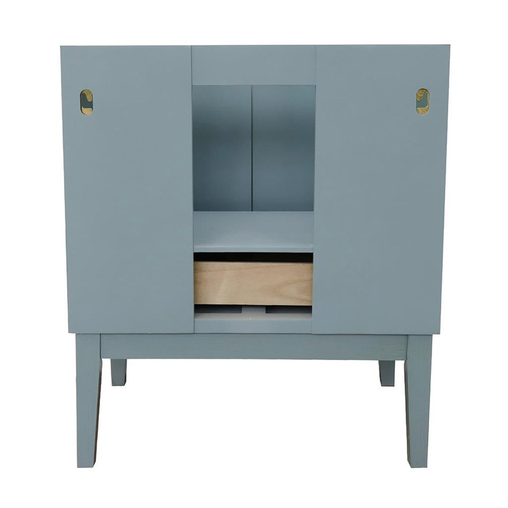 Bellaterra Home, Stora 30" Aqua Blue Vanity, Cabinet Only, Cabinet Only (No Top)#top-options_cabinet-only-(no-top)-top