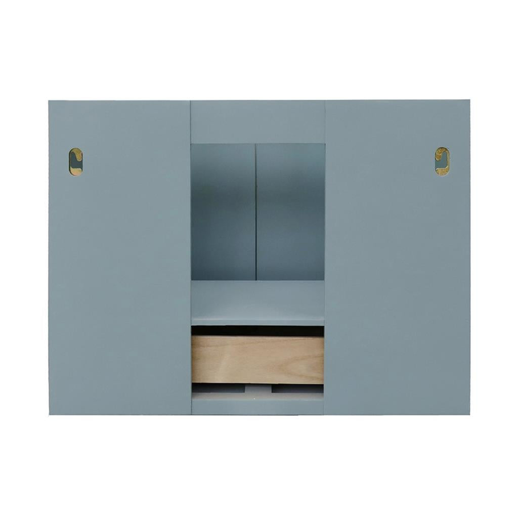 Bellaterra Home, Stora 31" Aqua Blue Wall Mount Vanity, Oval Sink, Black Galaxy Granite#top-options_black-galaxy-granite-top