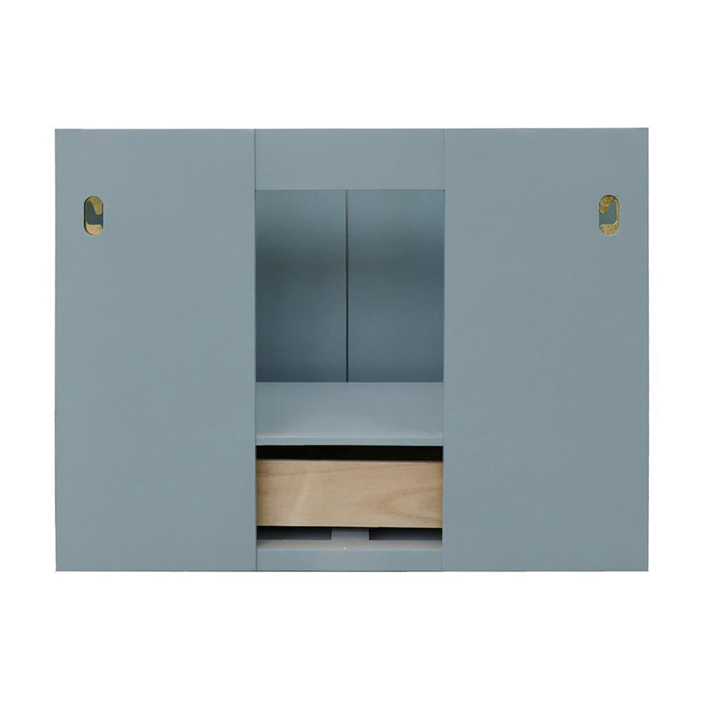 Bellaterra Home, Stora 31" Aqua Blue Wall Mount Vanity, Oval Sink, White Quartz#top-options_white-quartz-top