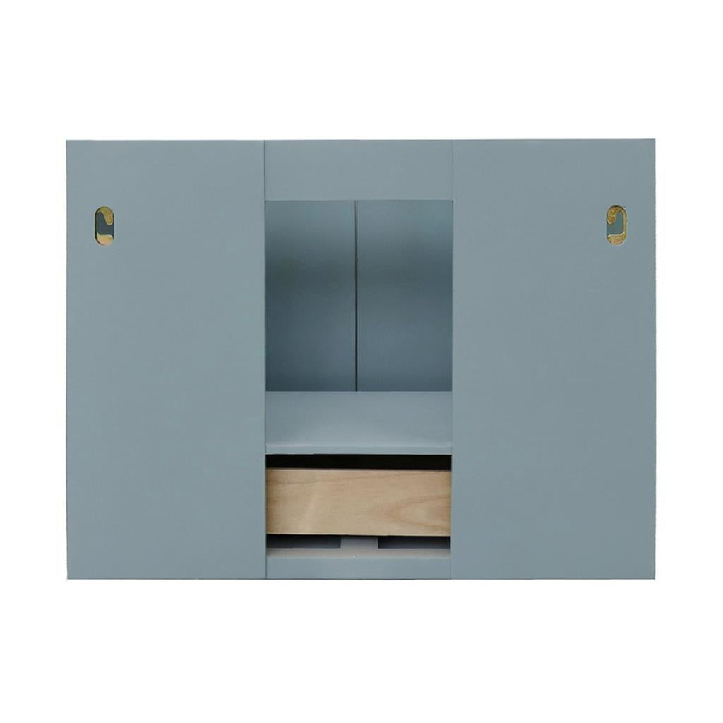 Bellaterra Home, Stora 30" Aqua Blue Wall Mount Vanity, Cabinet Only, Cabinet Only (No Top)#top-options_cabinet-only-(no-top)-top