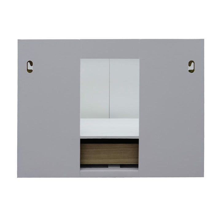Bellaterra Home, Stora 31" White Wall Mount Vanity, Oval Sink, White Carrara Marble#top-options_white-carrara-marble-top