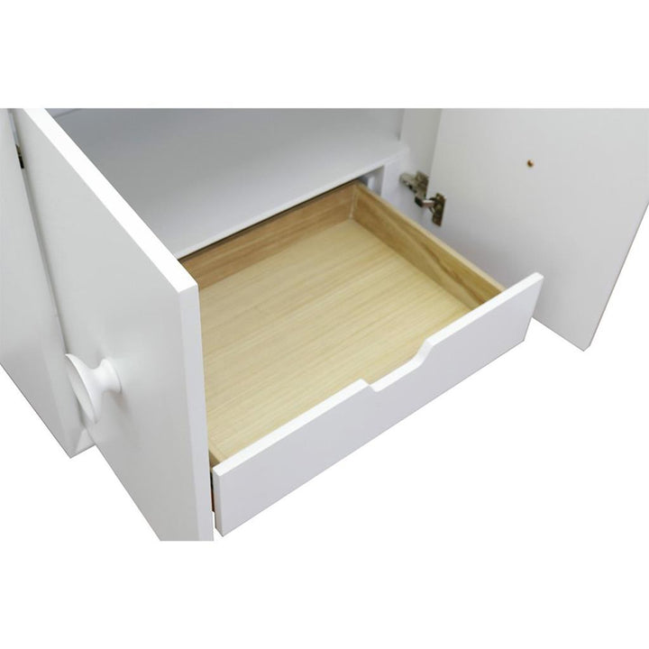 Bellaterra Home, Stora 30" White Wall Mount Vanity, Cabinet Only, Cabinet Only (No Top)#top-options_cabinet-only-(no-top)-top