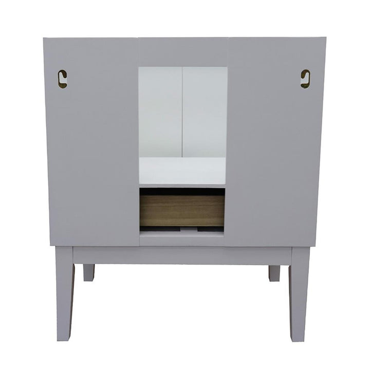 Bellaterra Home, Stora 31" White Vanity, Oval Sink, White Quartz#top-options_white-quartz-top