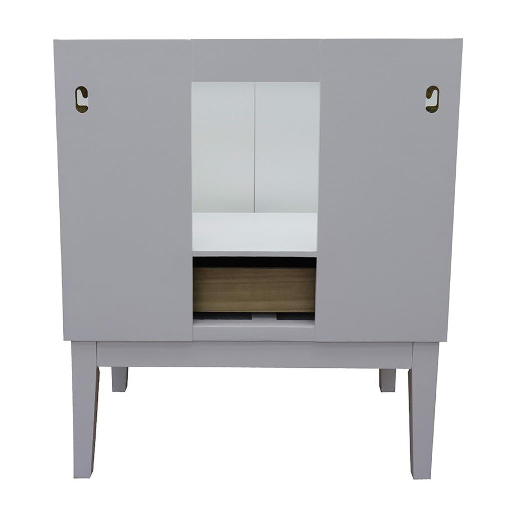 Bellaterra Home, Stora 31" White Vanity, Oval Sink, White Carrara Marble#top-options_white-carrara-marble-top