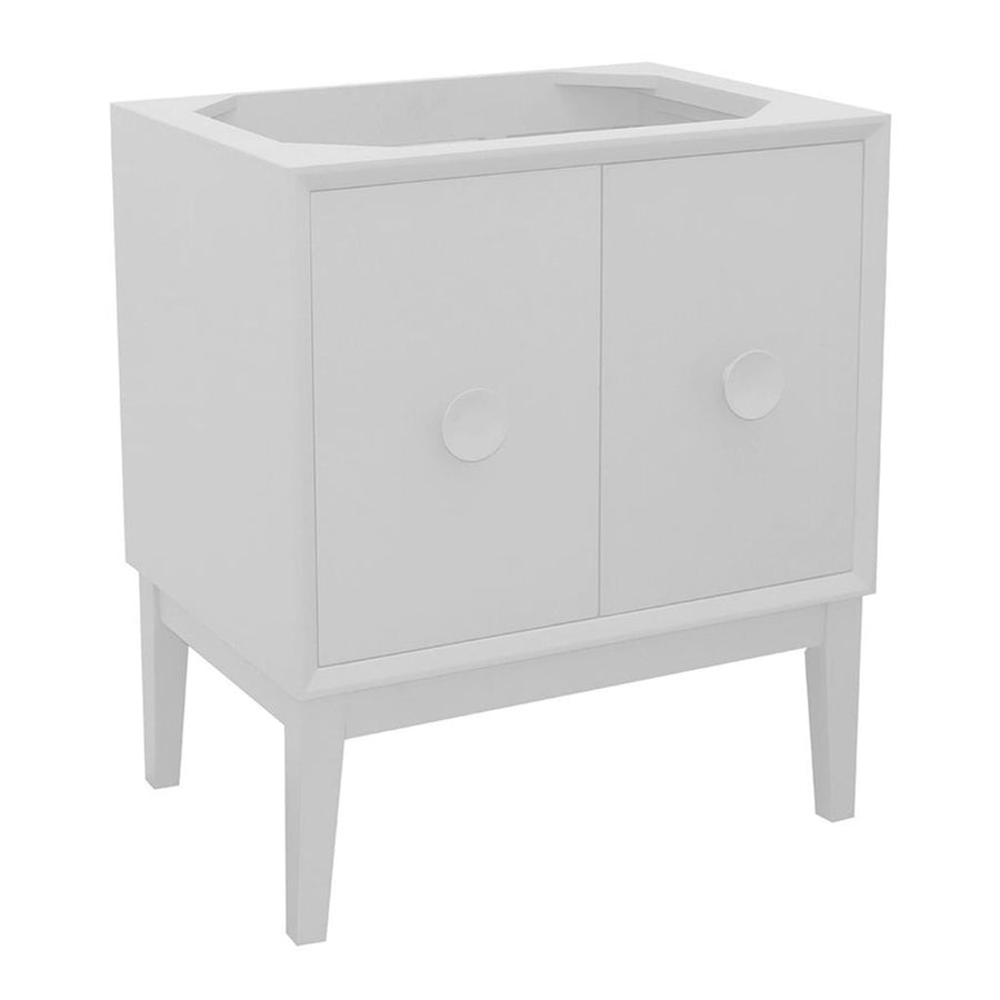 Bellaterra Home, Stora 30" White Vanity, Cabinet Only, Cabinet Only (No Top)#top-options_cabinet-only-(no-top)-top