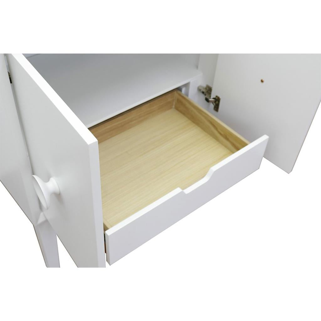 Bellaterra Home, Stora 30" White Vanity, Cabinet Only, Cabinet Only (No Top)#top-options_cabinet-only-(no-top)-top