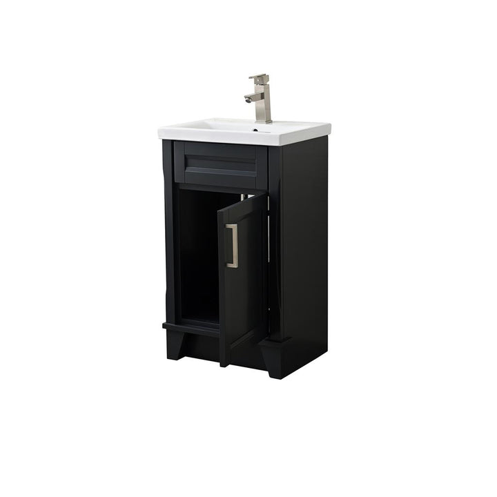 Bellaterra Home, Terni 20.375" Dark Gray Vanity, Barrel Sink, Ceramic#top-options_ceramic-top