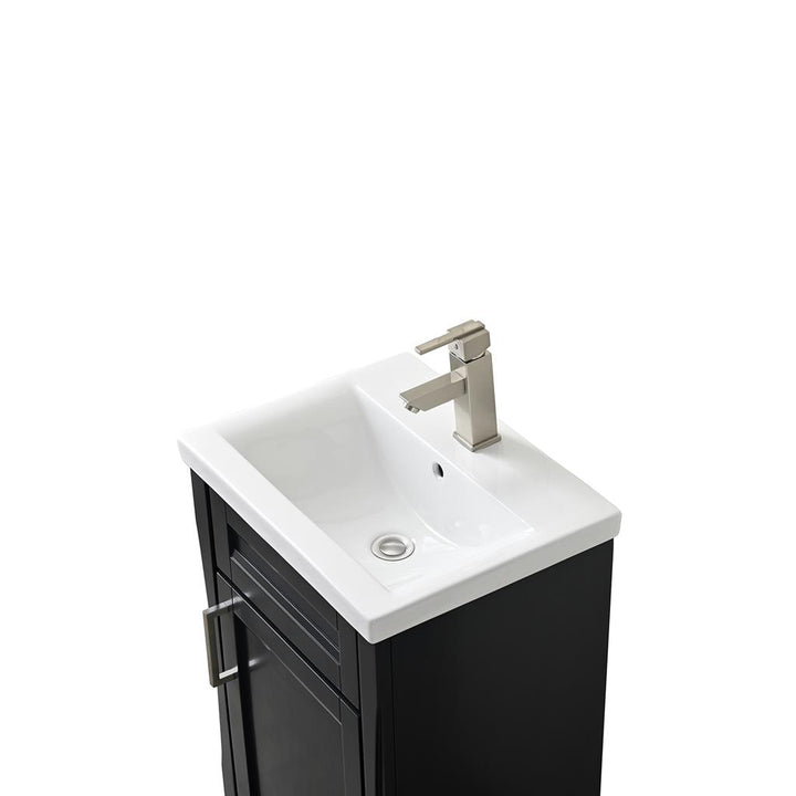 Bellaterra Home, Terni 20.375" Dark Gray Vanity, Barrel Sink, Ceramic#top-options_ceramic-top