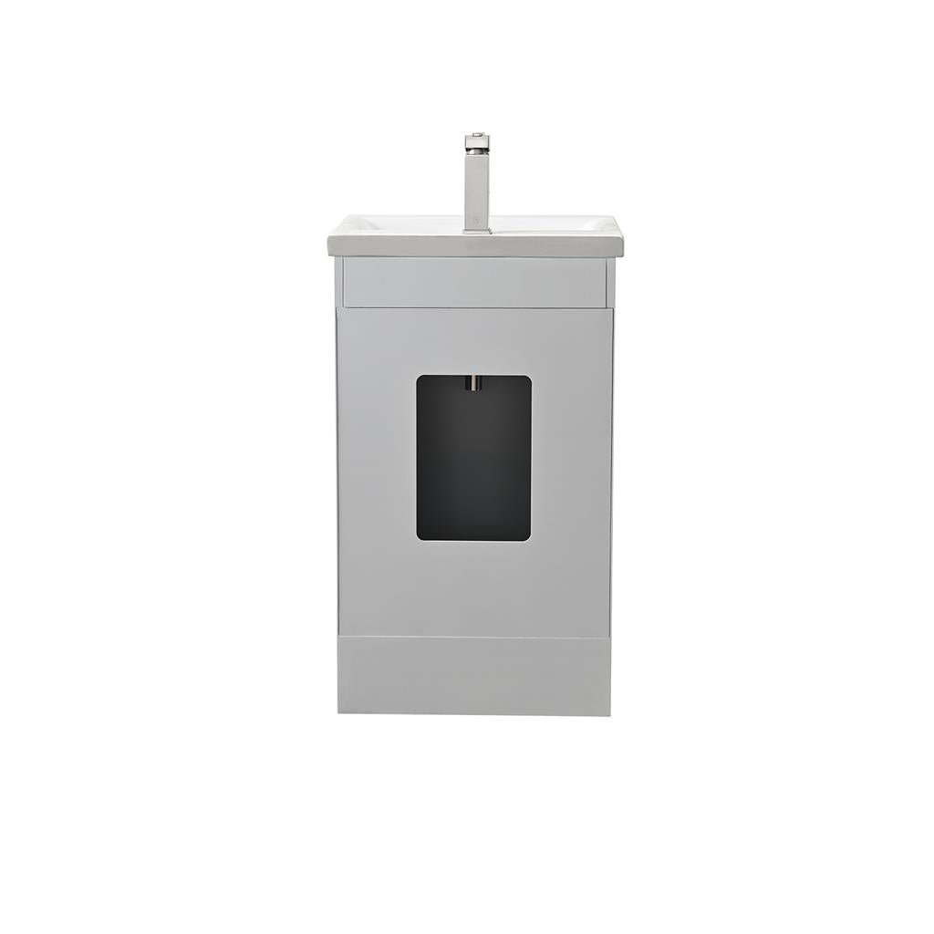 Bellaterra Home, Terni 20.375" Light Gray Vanity, Barrel Sink, Ceramic#top-options_ceramic-top
