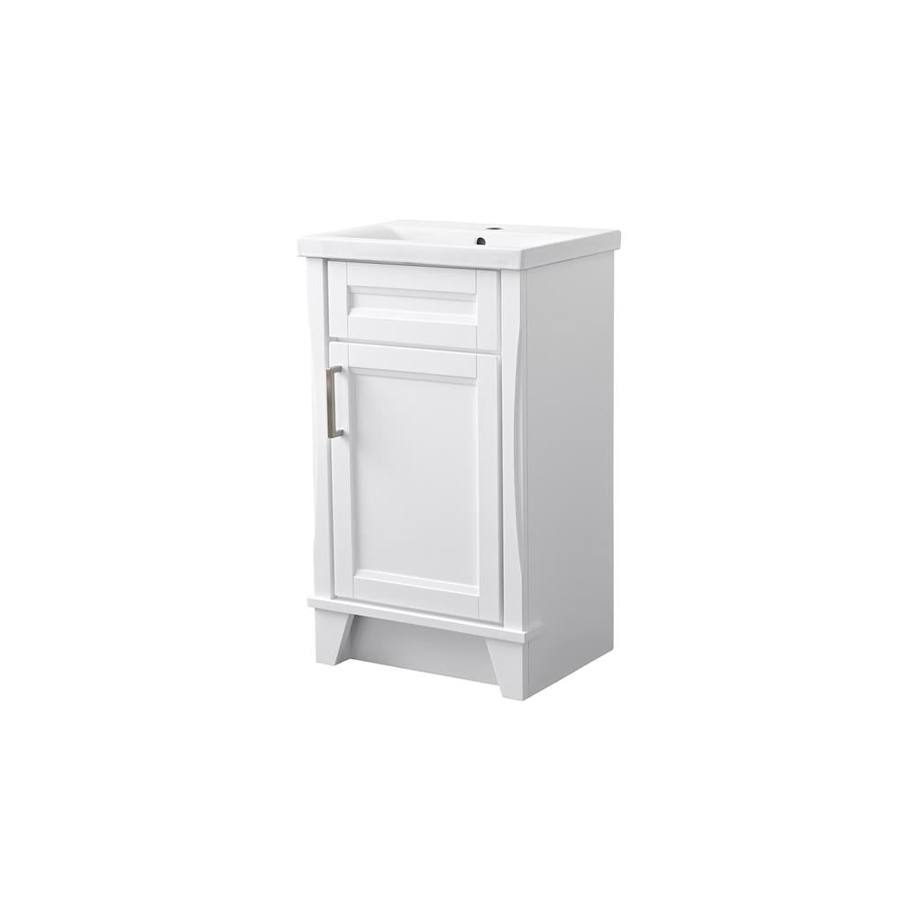 Bellaterra Home, Terni 20.375" White Vanity, Barrel Sink, Ceramic#top-options_ceramic-top