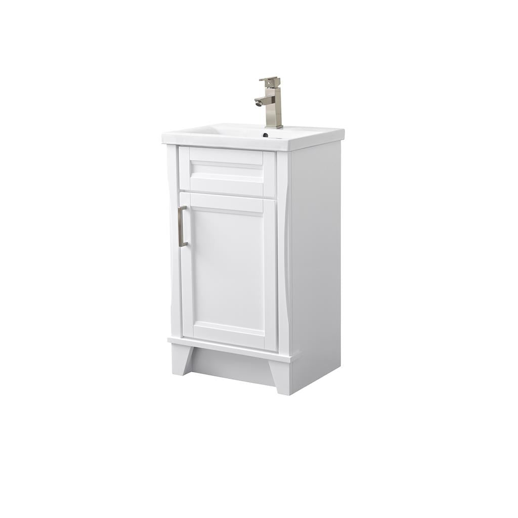 Bellaterra Home, Terni 20.375" White Vanity, Barrel Sink, Ceramic#top-options_ceramic-top