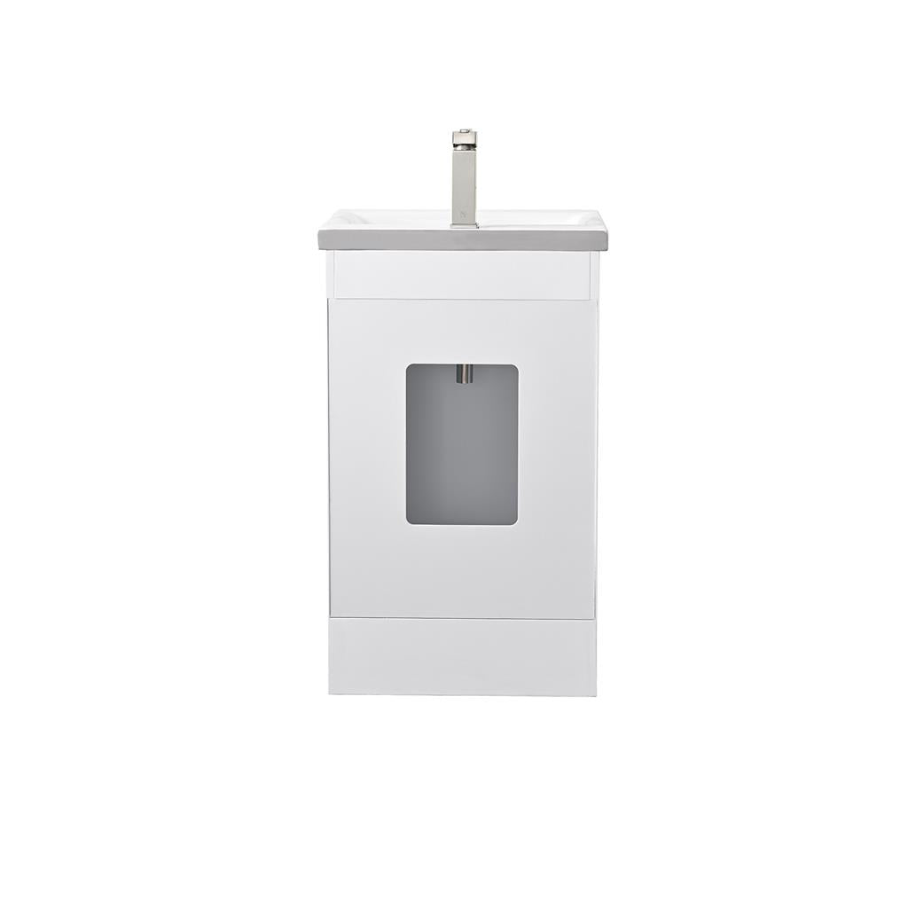 Bellaterra Home, Terni 20.375" White Vanity, Barrel Sink, Ceramic#top-options_ceramic-top