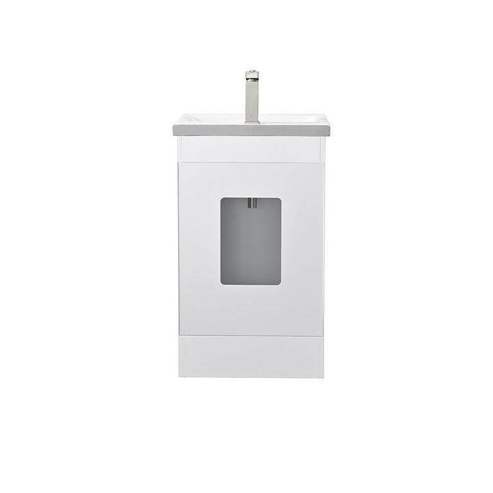 Bellaterra Home, Terni 20.375" White Vanity, Barrel Sink, Ceramic#top-options_ceramic-top