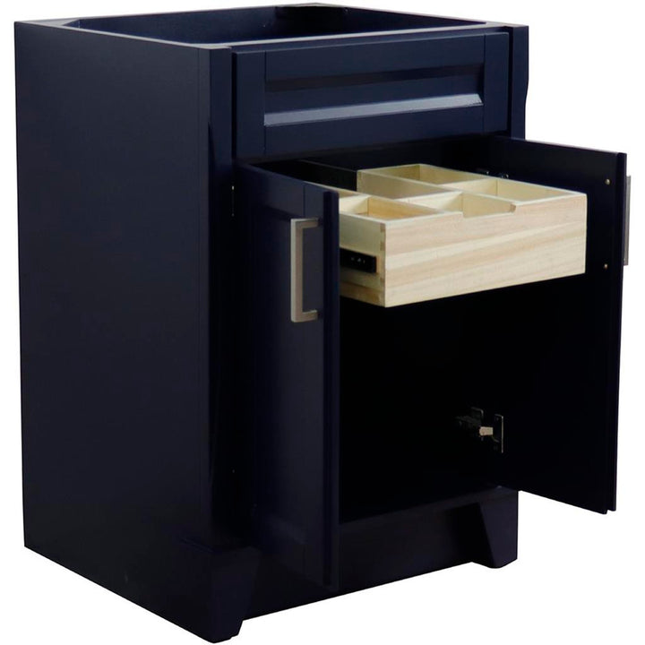 Bellaterra Home, Terni 24" Blue Vanity, Cabinet Only, Cabinet Only (No Top)#top-options_cabinet-only-(no-top)-top