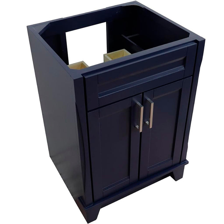 Bellaterra Home, Terni 24" Blue Vanity, Cabinet Only, Cabinet Only (No Top)#top-options_cabinet-only-(no-top)-top
