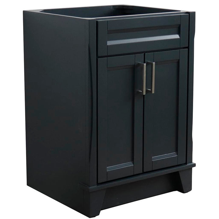 Bellaterra Home, Terni 24" Dark Gray Vanity, Cabinet Only, Cabinet Only (No Top)#top-options_cabinet-only-(no-top)-top