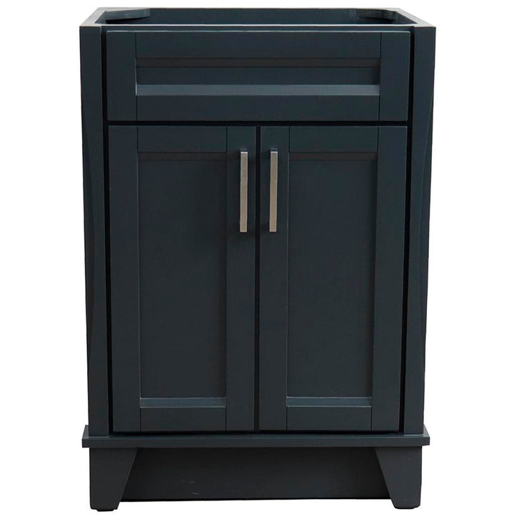 Bellaterra Home, Terni 24" Dark Gray Vanity, Cabinet Only, Cabinet Only (No Top)#top-options_cabinet-only-(no-top)-top