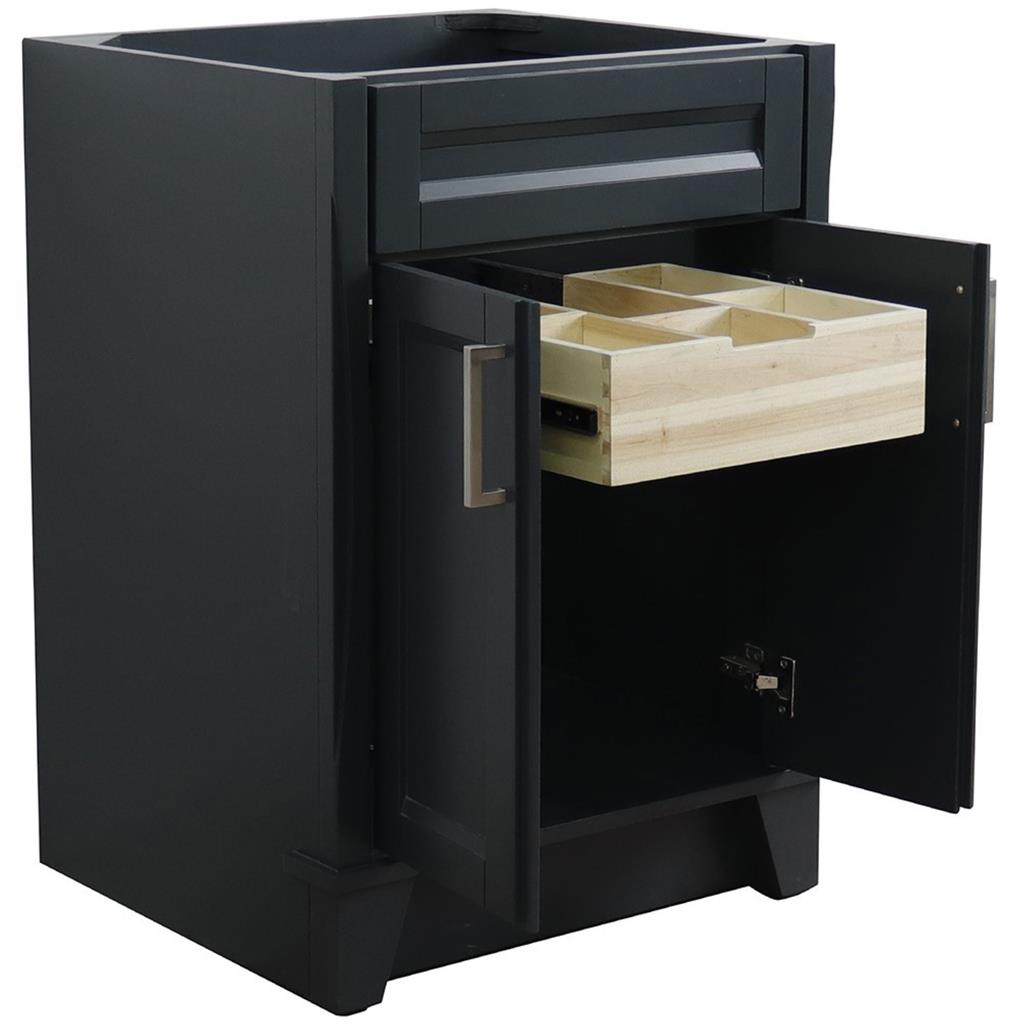 Bellaterra Home, Terni 24" Dark Gray Vanity, Cabinet Only, Cabinet Only (No Top)#top-options_cabinet-only-(no-top)-top