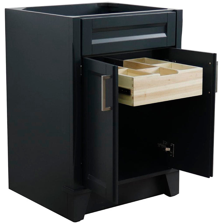 Bellaterra Home, Terni 24" Dark Gray Vanity, Cabinet Only, Cabinet Only (No Top)#top-options_cabinet-only-(no-top)-top