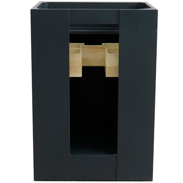 Bellaterra Home, Terni 24" Dark Gray Vanity, Cabinet Only, Cabinet Only (No Top)#top-options_cabinet-only-(no-top)-top