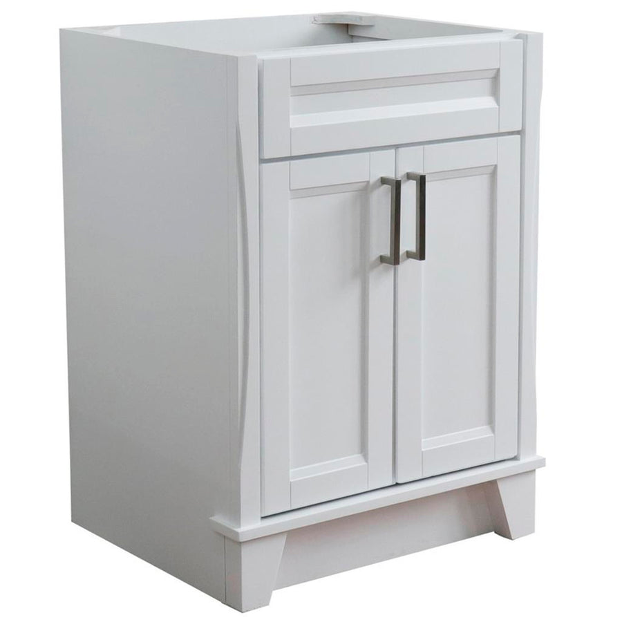 Bellaterra Home, Terni 24" White Vanity, Cabinet Only, Cabinet Only (No Top)#top-options_cabinet-only-(no-top)-top