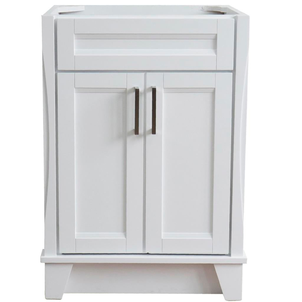 Bellaterra Home, Terni 24" White Vanity, Cabinet Only, Cabinet Only (No Top)#top-options_cabinet-only-(no-top)-top