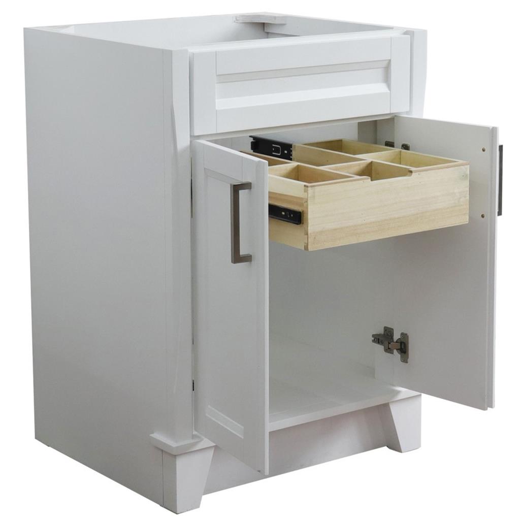 Bellaterra Home, Terni 24" White Vanity, Cabinet Only, Cabinet Only (No Top)#top-options_cabinet-only-(no-top)-top