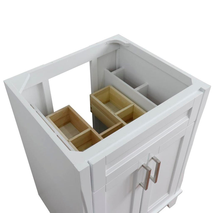 Bellaterra Home, Terni 24" White Vanity, Cabinet Only, Cabinet Only (No Top)#top-options_cabinet-only-(no-top)-top
