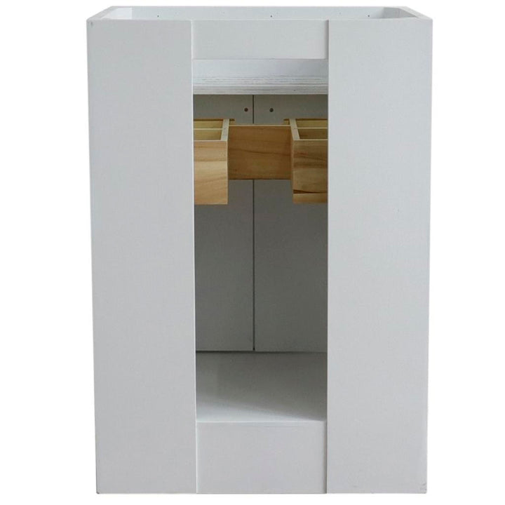 Bellaterra Home, Terni 24" White Vanity, Cabinet Only, Cabinet Only (No Top)#top-options_cabinet-only-(no-top)-top