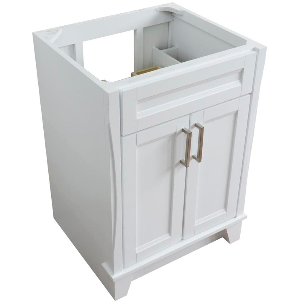 Bellaterra Home, Terni 24" White Vanity, Cabinet Only, Cabinet Only (No Top)#top-options_cabinet-only-(no-top)-top