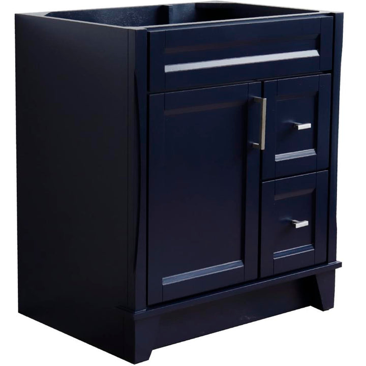 Bellaterra Home, Terni 30" Blue Vanity, Cabinet Only, Cabinet Only (No Top)#top-options_cabinet-only-(no-top)-top