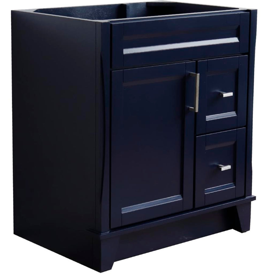 Bellaterra Home, Terni 30" Blue Vanity, Cabinet Only, Cabinet Only (No Top)#top-options_cabinet-only-(no-top)-top