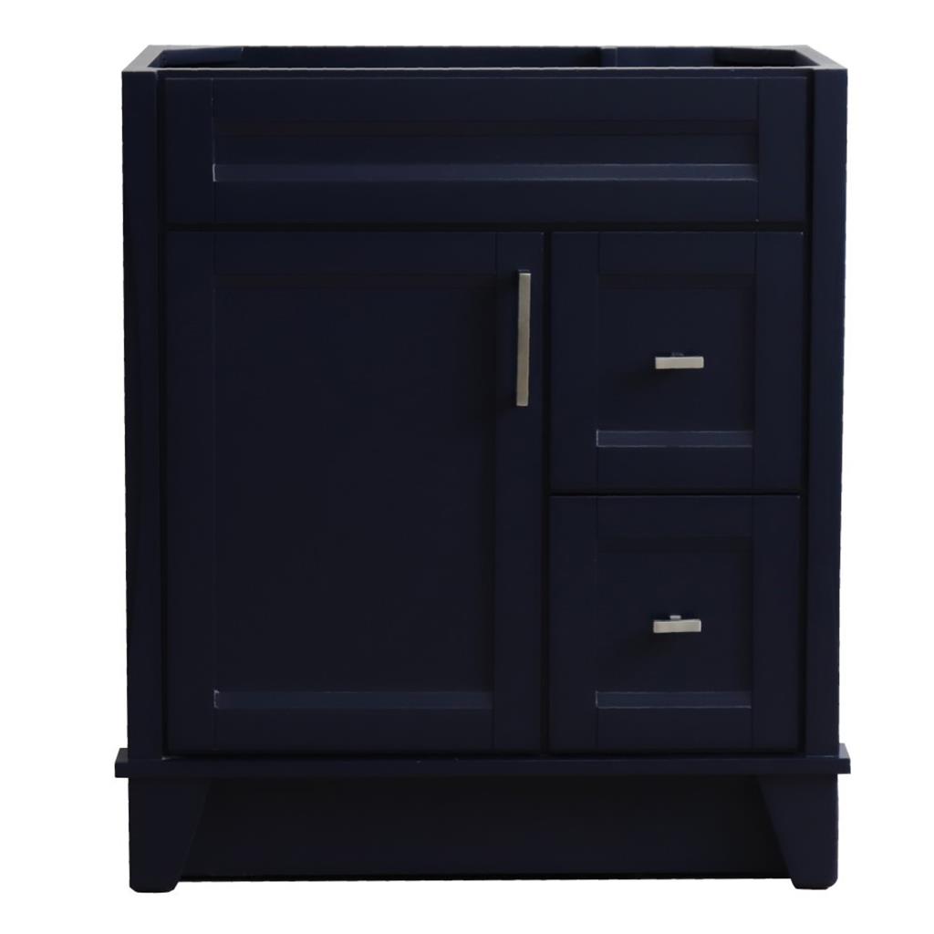Bellaterra Home, Terni 30" Blue Vanity, Cabinet Only, Cabinet Only (No Top)#top-options_cabinet-only-(no-top)-top