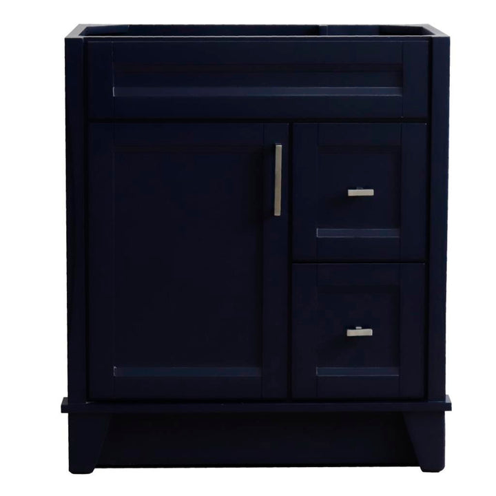 Bellaterra Home, Terni 30" Blue Vanity, Cabinet Only, Cabinet Only (No Top)#top-options_cabinet-only-(no-top)-top