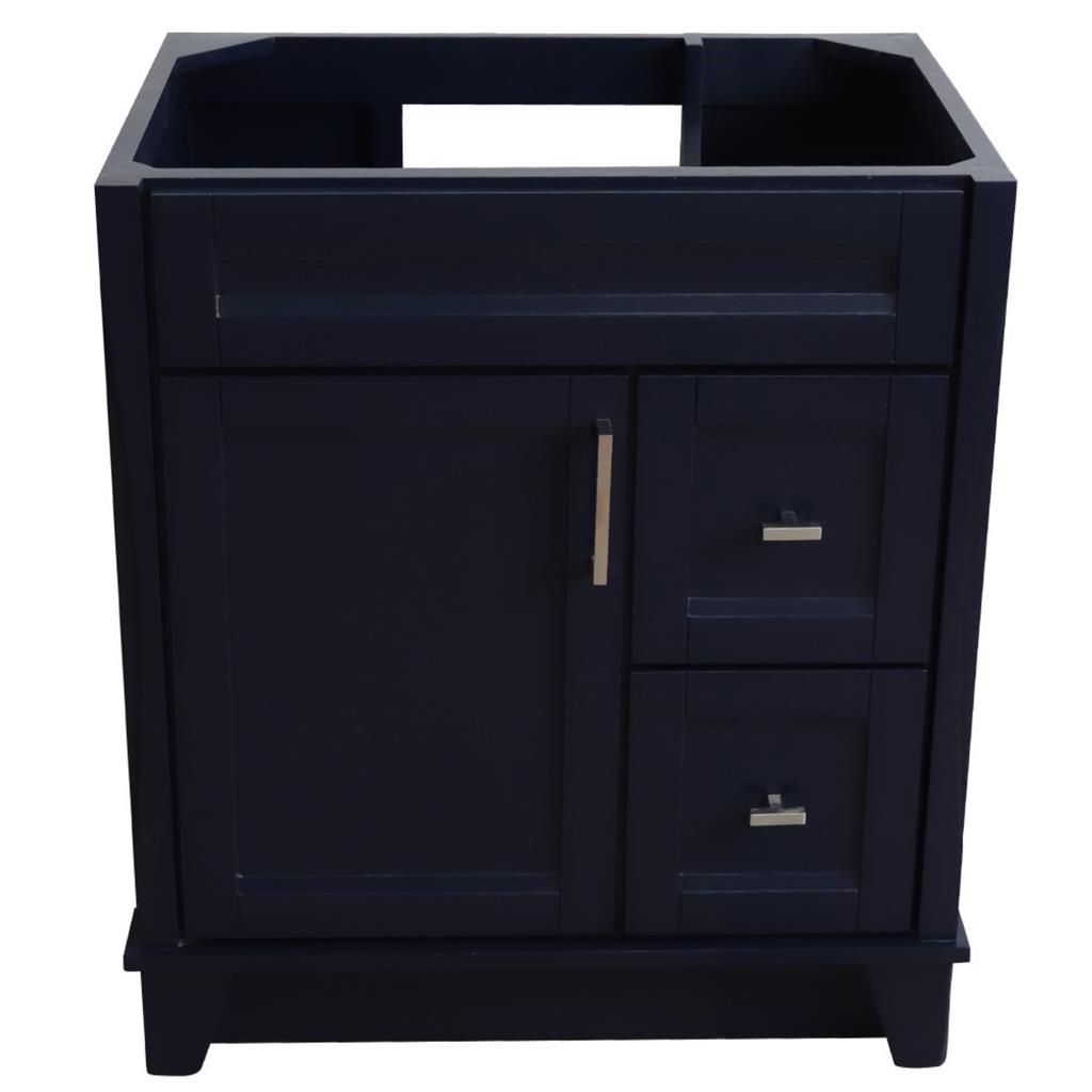 Bellaterra Home, Terni 30" Blue Vanity, Cabinet Only, Cabinet Only (No Top)#top-options_cabinet-only-(no-top)-top