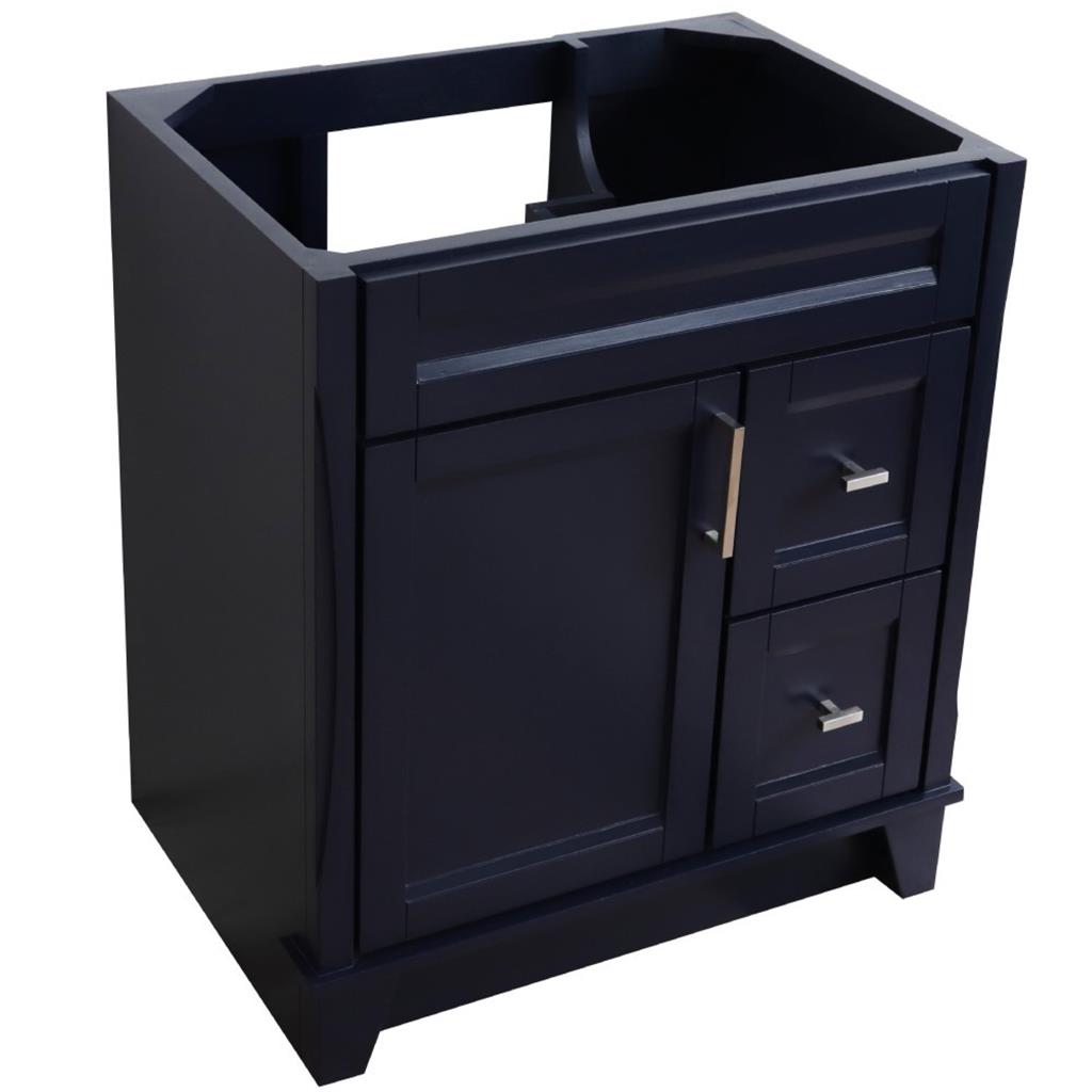 Bellaterra Home, Terni 30" Blue Vanity, Cabinet Only, Cabinet Only (No Top)#top-options_cabinet-only-(no-top)-top